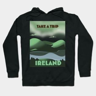 Ireland vintage style travel poster Hoodie